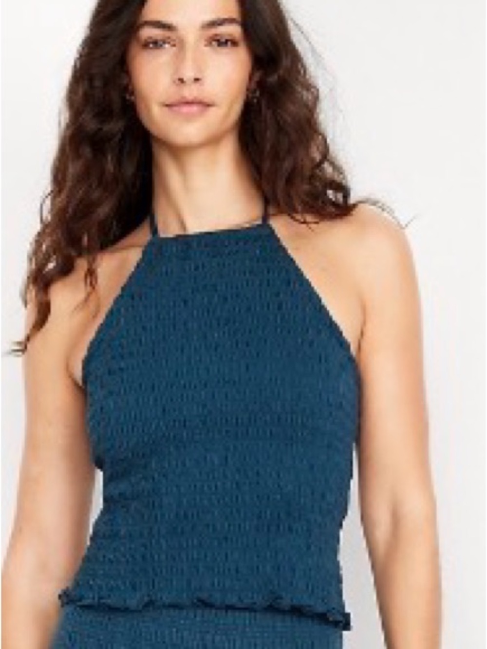 NWT Old Navy Smocked Halter Tank Size L